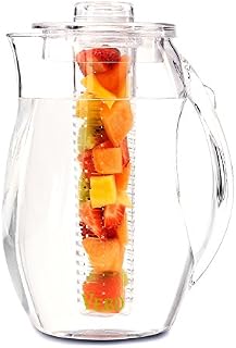 VeBo Tea and Fruit Infusion Pitcher With Ice Core Rod - 2.9 Quart