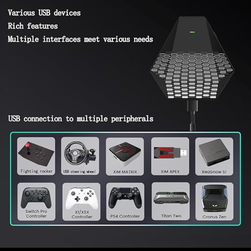 Convertitore per tastiera e mouse, adattatore USB per il controllo del gioco, Plug and Play, controller MATE aggiornato per giochi e accessori P5