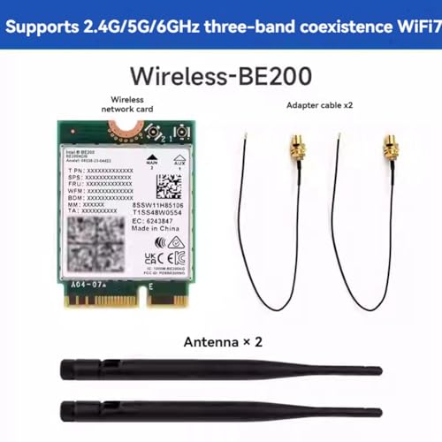 Carte Réseau BE200 WiFi7 pour streaming 4K sans coupure sur PC