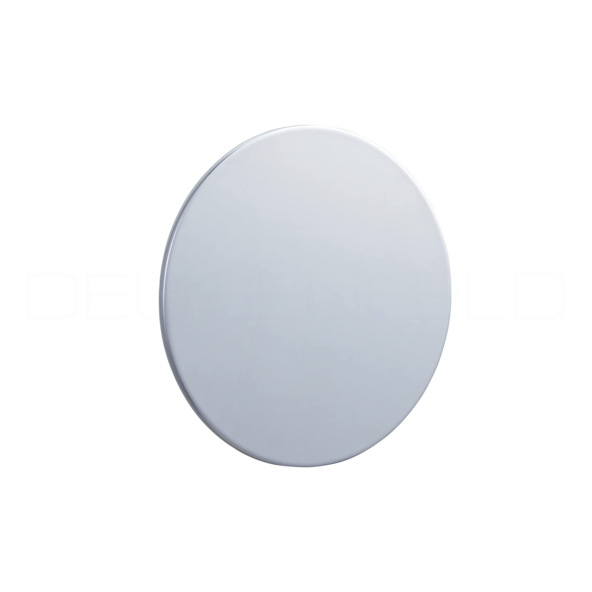DEUSENFELD KM5C - Magnet Kosmetikspiegel mit 2 selbstklebenden Wandplatten, Klebespiegel, magnetisch abnehmbar, Ø15cm, 5X Vergrößerung, Hochglanz verchromt