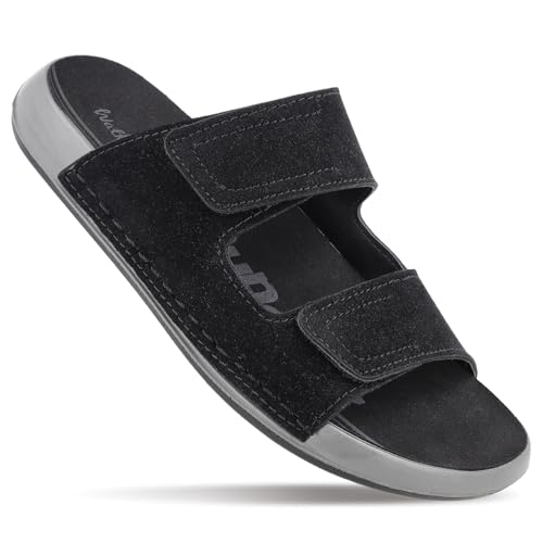 Image of WALKAROO Men's Slip-On Comfort Sandals - WGP53032 Black