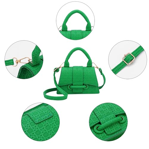 Image of Ayliss Micro Mini Crossbody Handbag Women's Purse Clutch Cute Mini Trendy Bag Top Handle PU Leather Shoulder Bag