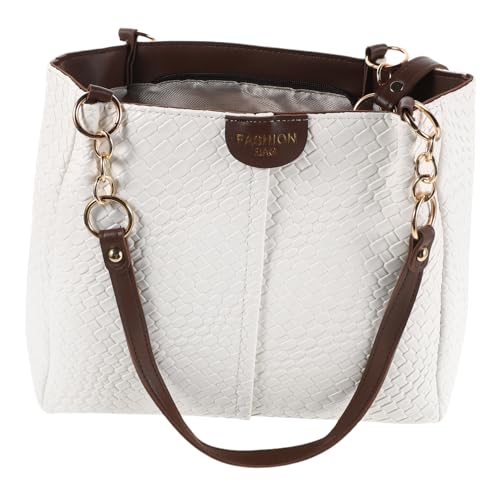 Sac cabas moyen cuir PU au tressage raffiné et finitions haut de gamme