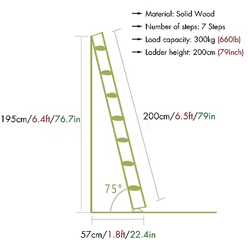 Échelle d'angle en bois pour lits superposés de 100 à 225 cm - 4