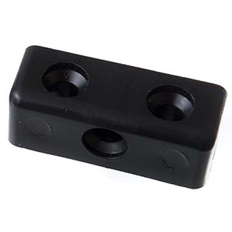 Furniture Cabinet KD Knockdown Fitting Fixing Connectors Modesty Block in 5 Clrs (Black, 50 Blocks)