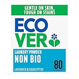 Ecover Non-Bio Laundry Detergent Powder, Laundry Washing Detergent, Fresh Lavender and Eucalyptus Scent, 1 x 80 Washes, 1 x 4kg