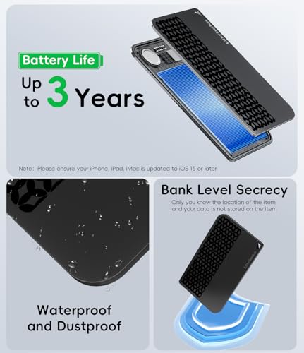 Image of Ultra-Thin Wallet Tracker Card [Apple MFi Certified] Air Tag Card-Style Works with Apple Find My Tracking Your Passport /Luggage /Purse, Preventing Loss of Items