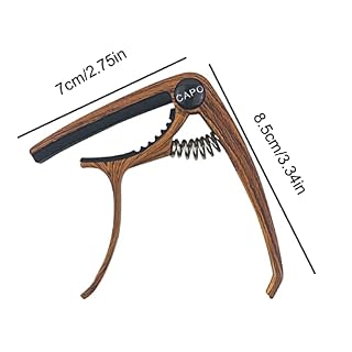Capo de guitare 1 pièce, Capodastre de guitare à grain de bois, tension de ressort réglable pour guitares acoustiques et… - Les Beatles, Paul McCartney, John Lennon, RIngo Starr, George Harrison Capo de guitare 1 pièce, Capodastre de guitare à grain de bois, tension de ressort réglable pour guitares acoustiques et… – Image 4
