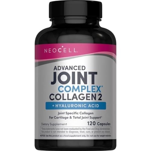 NeoCell Joint Complex Supplement | 120 Capsules | Plus Hyaluronic Acid | Collagen Type II