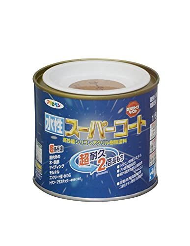 アサヒペン ペンキ 水性スーパーコート 水性多用途 カーキー 1/5L