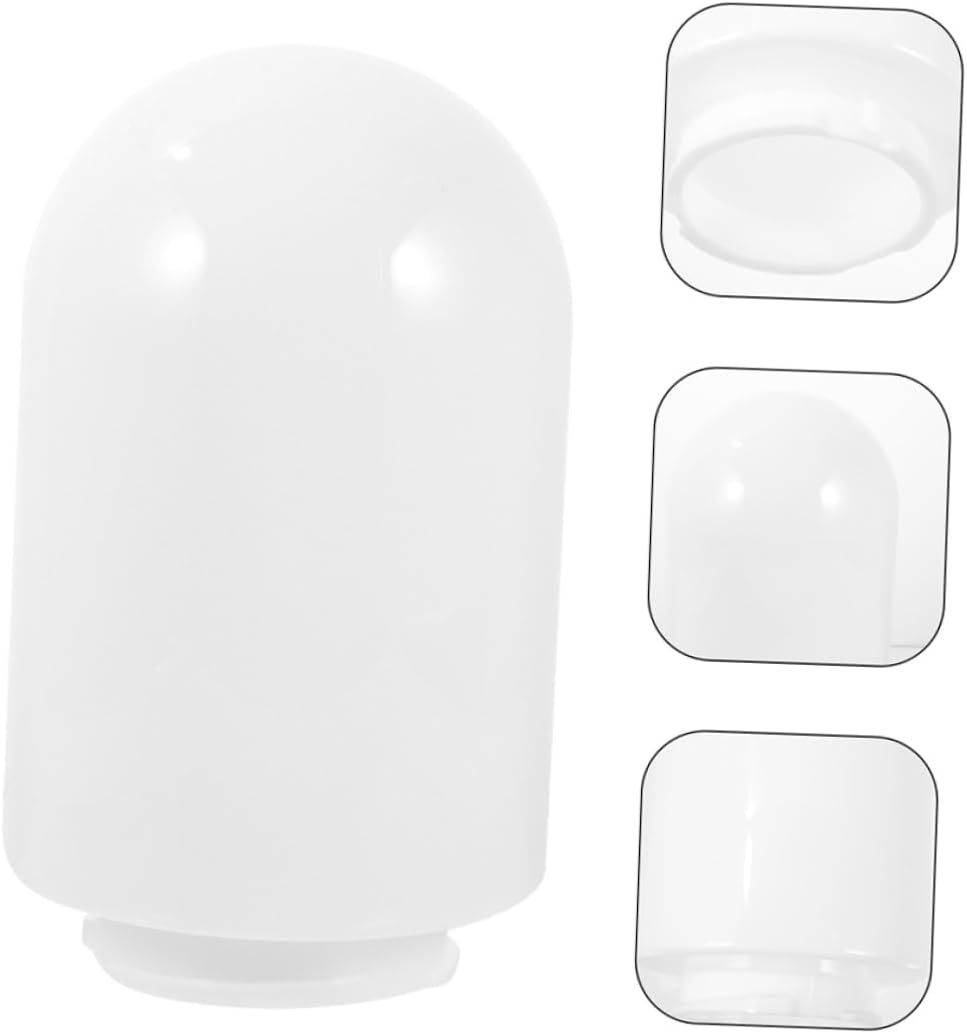 ORFOFE 2Pcs Outdoor Garden Lamp Shades Durable White Plastic Bulb Tube Cover for Patio Porch and Street Lamp Replacement Easy Install Improved Light Quality