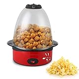 500W Máquina Eléctrica de Palomitas de Maíz de Aire Caliente, para Hacer Palomitas de Maíz y Bandeja de Fusión de Mantequilla, para el Hogar, Fiesta de Cine, Navidad, Aniversario para Niños,Rojo
