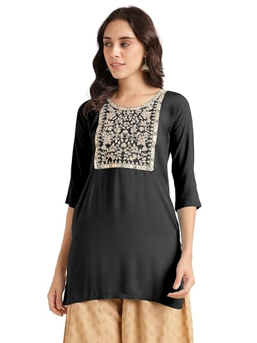 Image of MIRCHI FASHION Women's Straight Fit Rayon Floral Printed Kurti Only