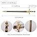Claymeur Stainless Steel Medieval Star of David Sword King Solomon Sword for Cosplay, Collection-33.8 Inch