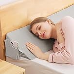 TokSay (54"x10"x6" Double Size Bed Wedge Pillow for Headboard,Bed Gap Filler Between Mattress and Headboard, Adjustable High-Density Foam Headboard Pillow for Sleeping and Reading