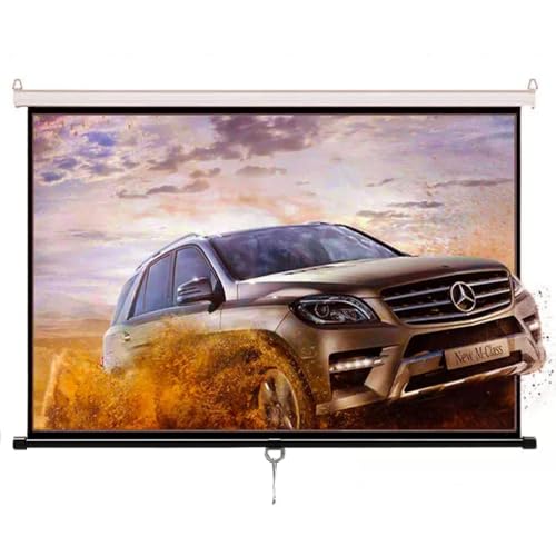 Pantalla manual para proyector 60in 16:9 con bloqueo automático miniatura 1