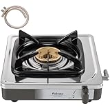 パロマ 1口ガスコンロ 【都市ガス用】 ガスホース・クリップ付き PA-E18S-GH