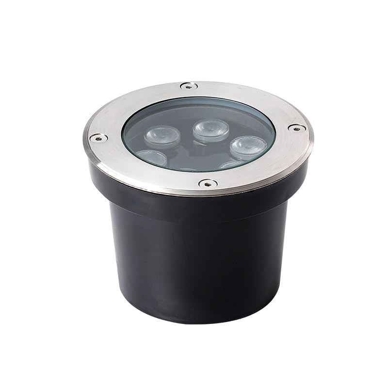 JKJZSALJ Focos Led para Exteriores, Luces Empotrables para Exteriores, Foco Redondo De 220 V Ca, Lámpara De Pie Empotrable Impermeable Ip68, Luz De Suelo con Carcasa De Pc Reforzada, Blanco - 24 W