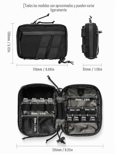 Bolsa de herramientas Bloque E6.0 estuche organizador EDC compacto de nylon 2