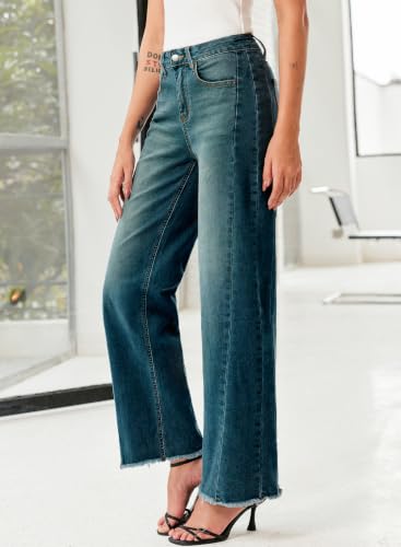 Sidefeel Women's High Waisted Baggy Jeans Denim Pants Size 2 Vintage Blue — view 4