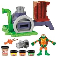 Play-Doh Teenage Mutant Ninja Turtles Slice & Blast Pizza Playset, Bendy 4 Inch Mikey Action Figure, Kids Arts & Crafts, TMNT Toys for Boys & Girls 4+ — image 4
