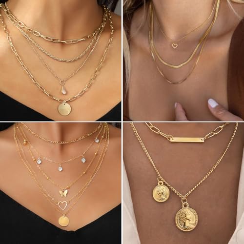 139pcs Gold Jewelry Set Costume Jewelry With 11 PCS Necklace, 16 PCS Bracelet, 90 PCS Stud Hoop Earring 22 Pcs Rings for Women Friendship Gift Set4