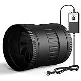 Brogachy 150mm Inline-Rohrventilator, Regelbar Rohrlüfter, Abluftventilator,Badlüfter für Wintergarten Growzelte Keller Garage Küche,Badzimmer.