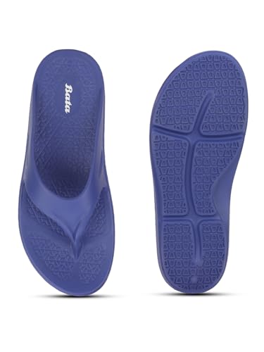 Image of Bata 8711 Noah E: White Casual Thong Slip-On Slippers for Men
