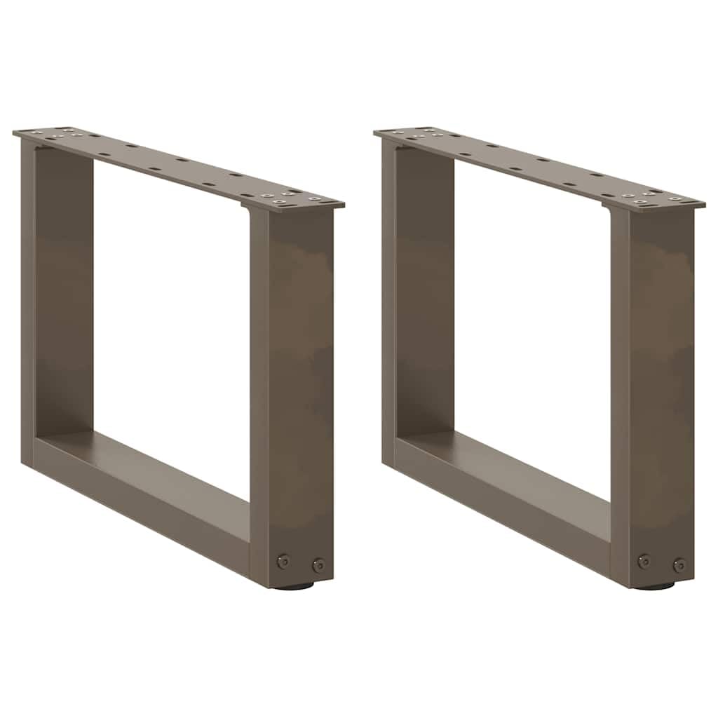 SXZenSpace Coffee Table Legs 2 pcs U-Shaped Steel Modern Hairpin Style Dining Furniture Support 50x30 cm Adjustable Levelling Feet for Living Room Office