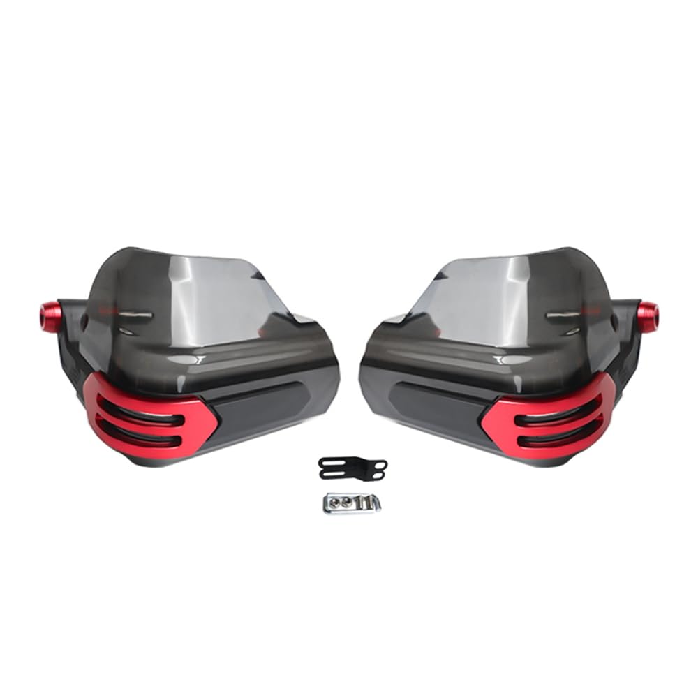 Protège-mains de moto pour dirt bikes pour moto 22 mm, 25 mm, 28 mm, avec protège-mains pour dirtbike, compatible avec ATV Cafe Racer Bobber (rouge)