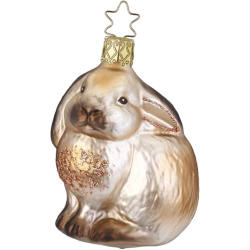 Christbaumschmuck Glas Hase 8,5cm sitzend mundgeblasen handbemalt...