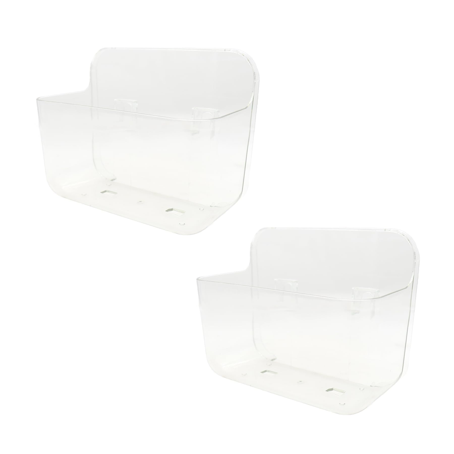 SXWFYZ Adhesive Shower Caddy Acrylic Clear Bathroom Shelves No Drill Wall Mount Organizer Storage Shelf for Bathroom Kitchen
