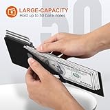 dwnkove Mens Wallet Credit Card Holder, Minimalist Wallets for Men, Aluminum Pop up Wallet, RFID Blocking, Premium Leather, Smart, Slim, Coin Pocket | 9-14 Card Capacity | ID Window | Cash Slot - Image 7