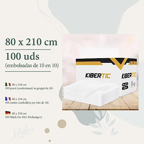 KIBERTIC - 100 Uds Lenzuola Usa e Getta con Angoli...
