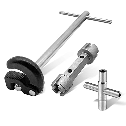 HAUTMEC Water Key 4 Way Sillcock Key Bundle with Tub