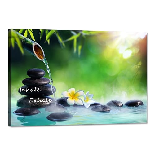 YIOZHAOFH Spa Canvas Print Art Nature Zen Painting Relaxing Bathroom