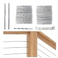 Muzata Swage Lag Screws Left & Right 40 Pack for 1/8" Cable Railing System,T316 Stainless Steel Stair Deck Wood Post Horizontal Vertical Balustrade Hardware (20 Pairs) CK17,Series CA1 CD1 CS1
