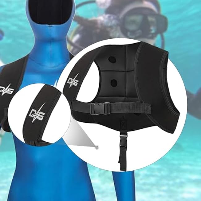 Diving Weight Vest Freediving Weight Vest, Adults Adjustable Comfortable Waistcoat Neoprene for Underwater Activities Sailing