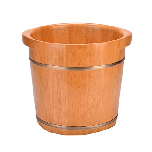 Seau de bain en bois fait à la main avec surface lisse pour massage des pieds
