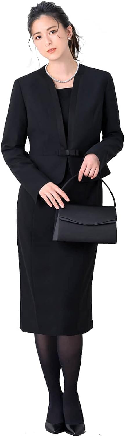 ルルコ Lurco ブラックフォーマル レディース 喪服 前開き 洗える ウォッシャブル 大きいサイズ ワンピース スーツ Faz