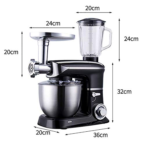 WOHAO Krug Mischer Standmixer, Rührbesen 3 in 1,1000W, 6-Gang-Neige-Kopf Electiric Lebensmittel Küchenmaschine mit… – Bild 8