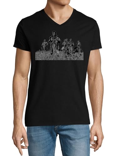 T-shirt Seven Samurai col en V en coton idéal pour look urbain XXL