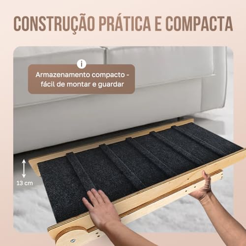 Rampa Pet 5 Degraus - Altura Regulavel (25-65 Cm)