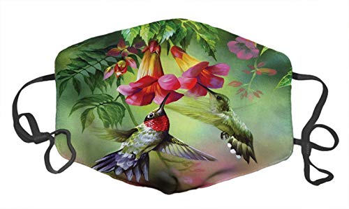 Fashion Dust Dirt Proof Windshield Face Decoration Cotton Balaclavas Mask Mouthcloth (Bird Flower)