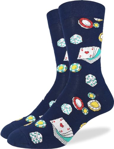 Good Luck Sock - Good Luck Sock Men's Casino Socks, Adult, Shoe Size 7-12