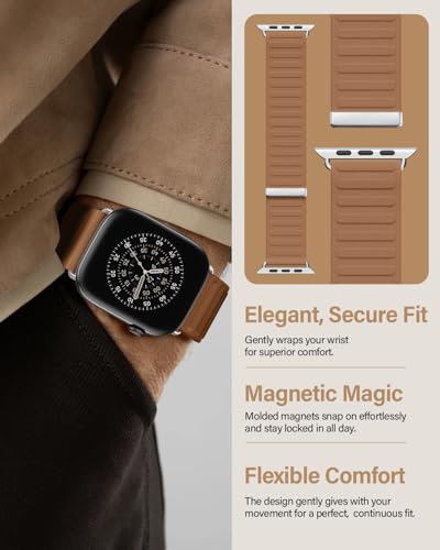Patented Magnetic Sport Band Compatible with Apple Watch Bands for Men Women 40mm 38mm 41mm 44mm 46mm 45mm 42mm 49mm, Nylon Sport Loop Strap for iWatch Ultra 3 2 1 SE Series 11 10 9 8 7 6 5 4 3 2 1 — view 5