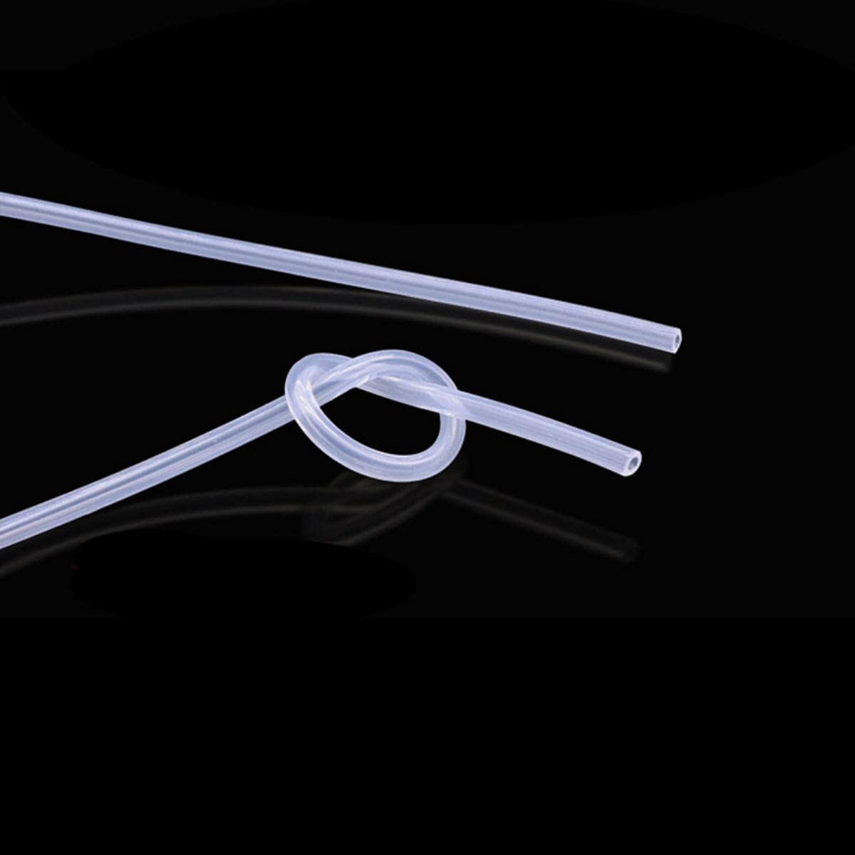 Tuyau en caoutchouc de silicone Transparent de qualité alimentaire Tube en silicone flexible diamètre intérieur 1mm 1.5mm 2mm 2.5mm 3mm 4mm-20 mètres, 2x5mm