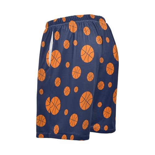 Men's Pajama Shorts Soft Comfy Casual Sleep Lounge Basketball Pj Bottom with Drawstring & Pockets4