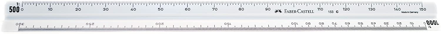 Faber-Castell 176153 - Escalímetro 153-C 1:500:1000:1250:1500:2000:2500