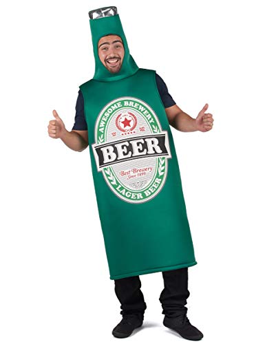 DEGUISE TOI - Déguisement bière adulte - Combinaison - Taille Unique - Vert - Déguisements adultes - Mousse - Lavage à la main - Carnaval